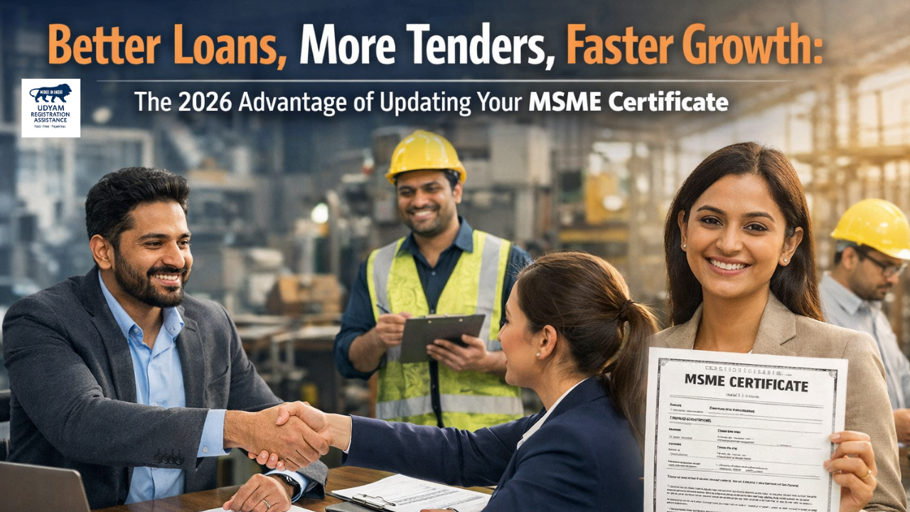 MSME Certificate Renewal & Udyam Certificate Update 2026 – Online Process, Benefits & FAQs